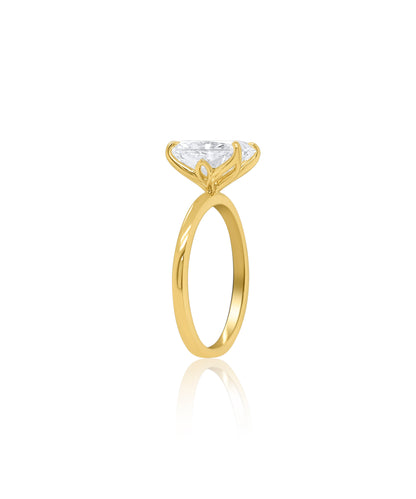 Radiant Cut with Petal Band