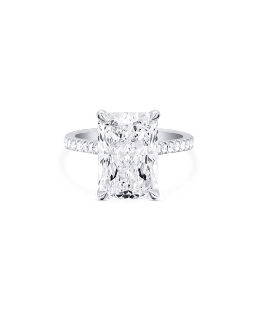 5.09ct Radiant with Cathedral Pave