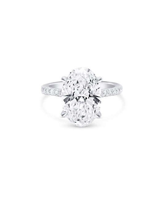 Modern Classic Oval Engagement Ring