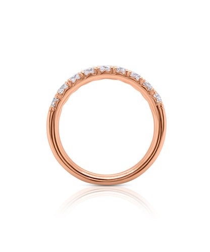 Rose Gold Half Eternity Band