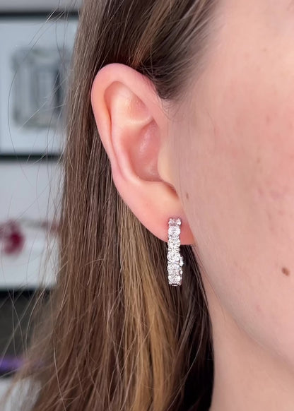 Half Hoop Diamond Earrings