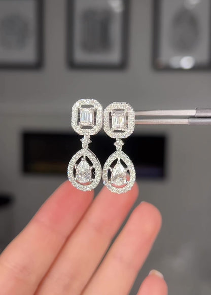 Geometric Diamond Earrings