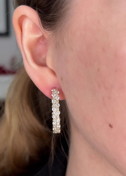 Alternating Diamond Earrings