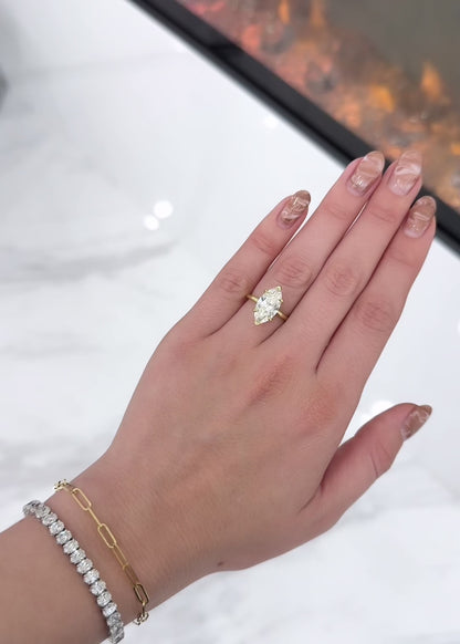 Hidden Halo Marquise with Classic Band