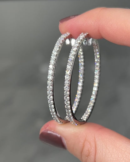 Large Diamond Hoops