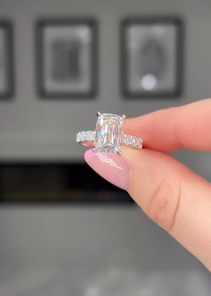 Criss Cross Cut with Diamond Pave Band