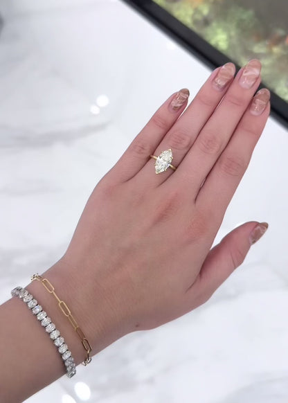 Hidden Halo Marquise with Classic Band