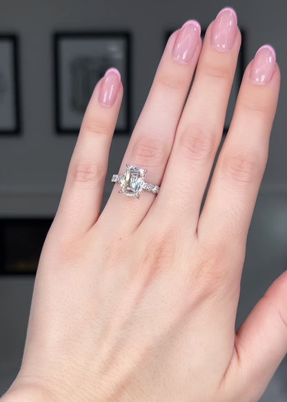 Criss Cross Cut with Diamond Pave Band