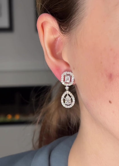 Geometric Diamond Earrings