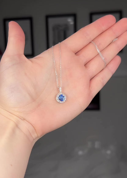 Ocean's Embrace Sapphire Pendant