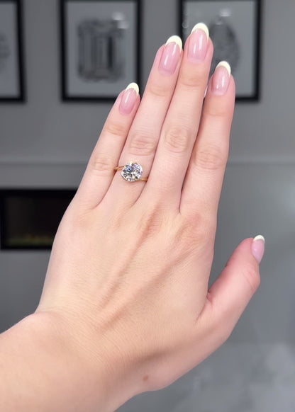 Yellow Gold Diamond Swoop Ring