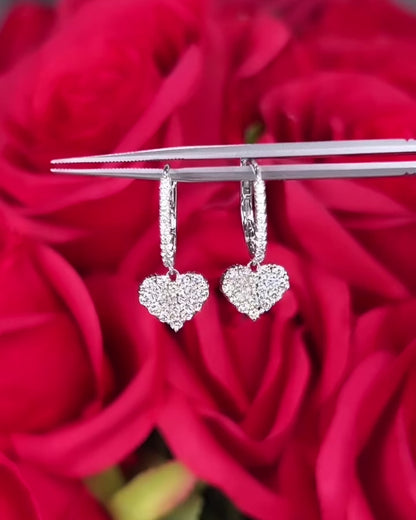 Diamond Heart Dangles