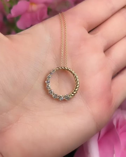 Crescent Moon Twist Pendant