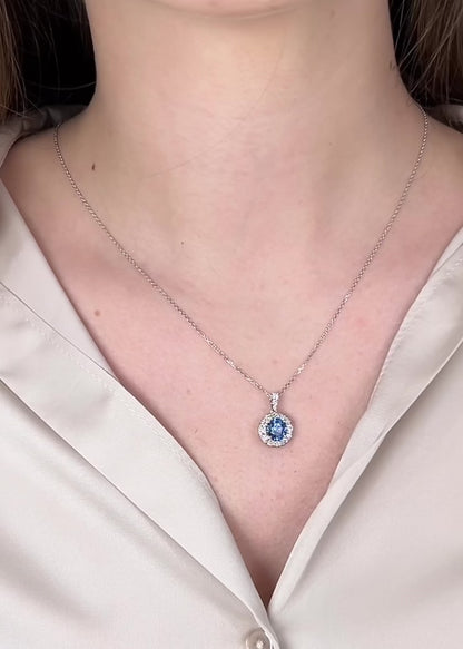 Ocean's Embrace Sapphire Pendant