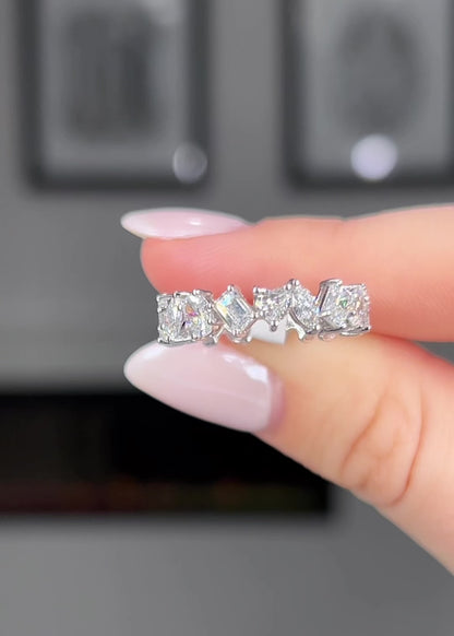 Fancy Multi-Cut Heart Eternity Band