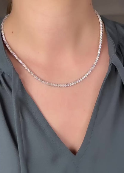 9.85ctw Diamond Tennis Necklace